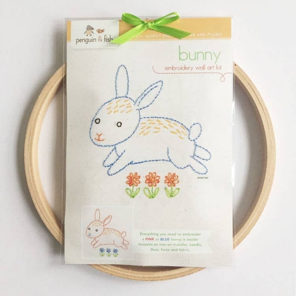 Hopping Bunny Embroidery Kit - Picture 1 of 3